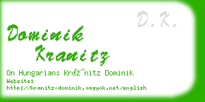 dominik kranitz business card